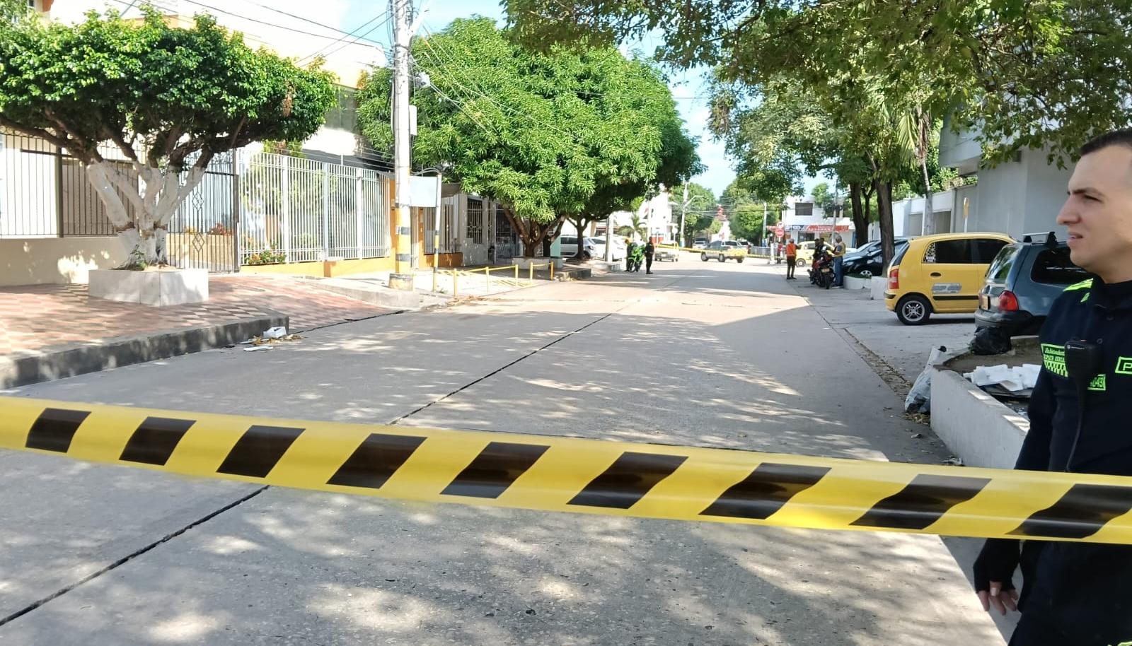 Escenario de un homicidio en Barranquilla. 