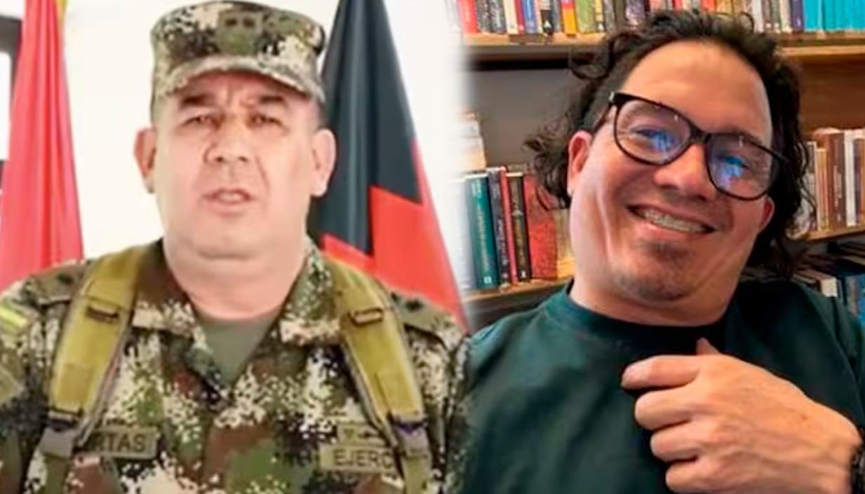 El general Juan Miguel Huertas y el Director de Inteligencia Estratégica de la DNI, Wilmar Mejía.