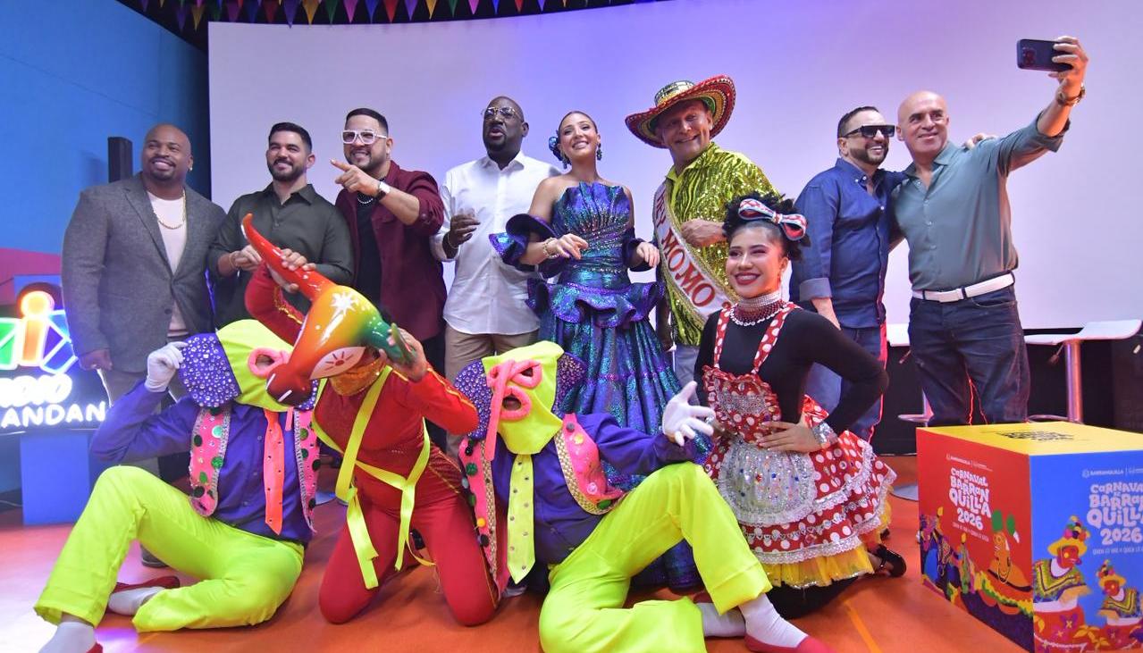 Integrantes del Grupo Niche, Reyes del Carnaval 2026 y Chelito De Castro.