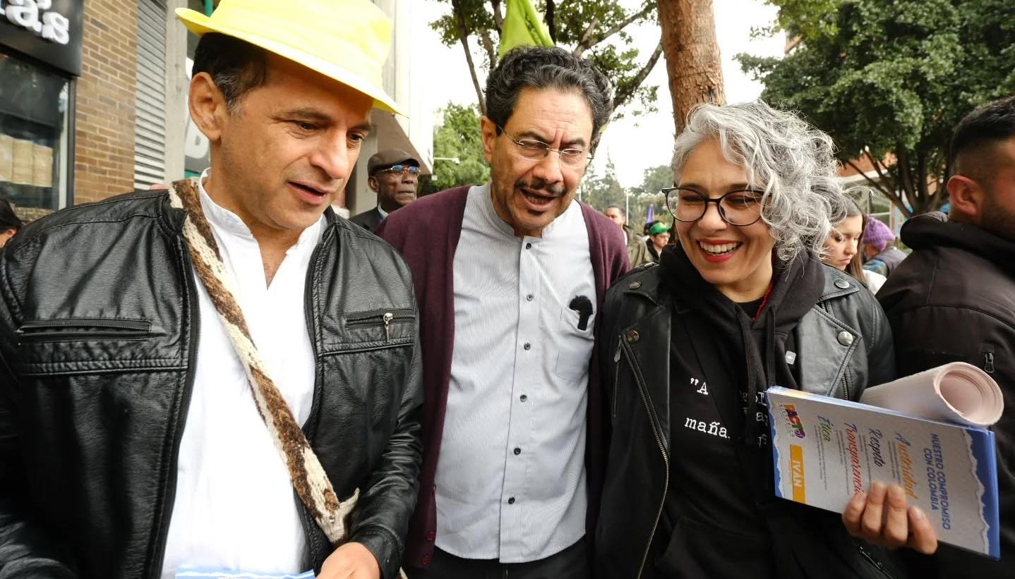 Iván Cepeda y María José Pizarro (derecha).