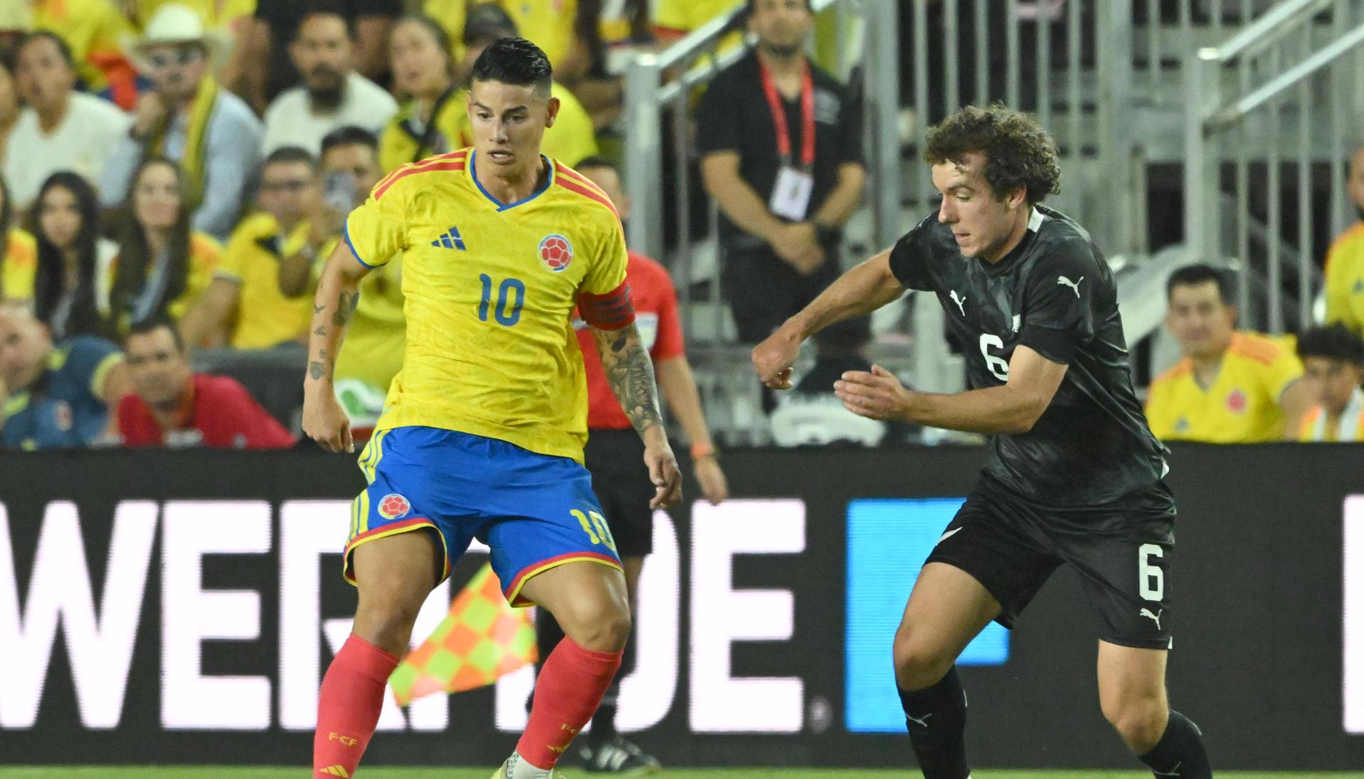 James Rodríguez durante el partido ante Nueva Zelanda. 