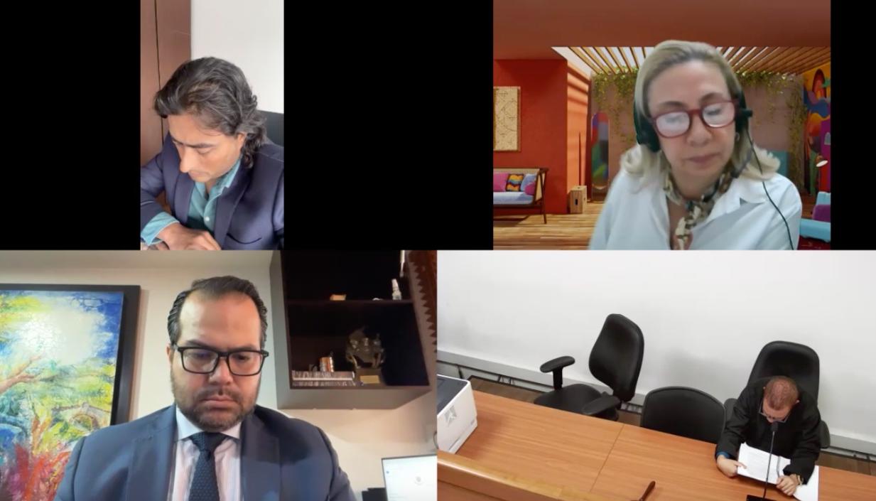 Aspecto de la audiencia contra Nicolás Petro este jueves. 