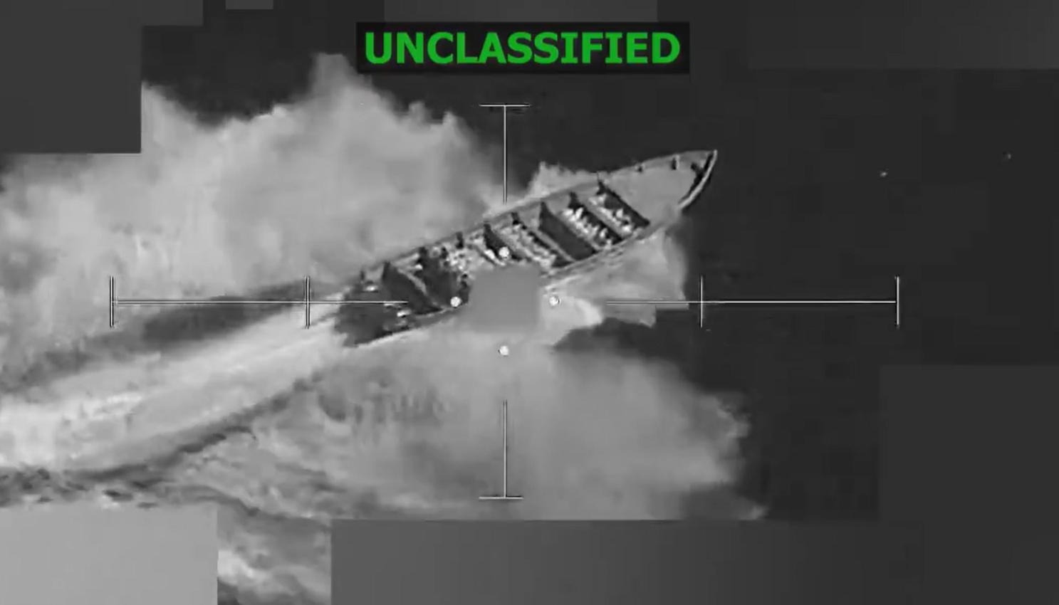 La lancha atacada este domingo.