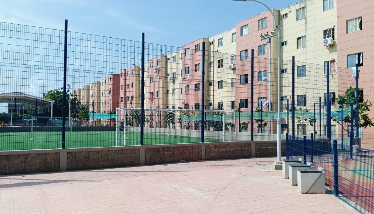 La masacre en Villas de la Cordialidad ocurrió en esta cancha en la noche del miércoles. 