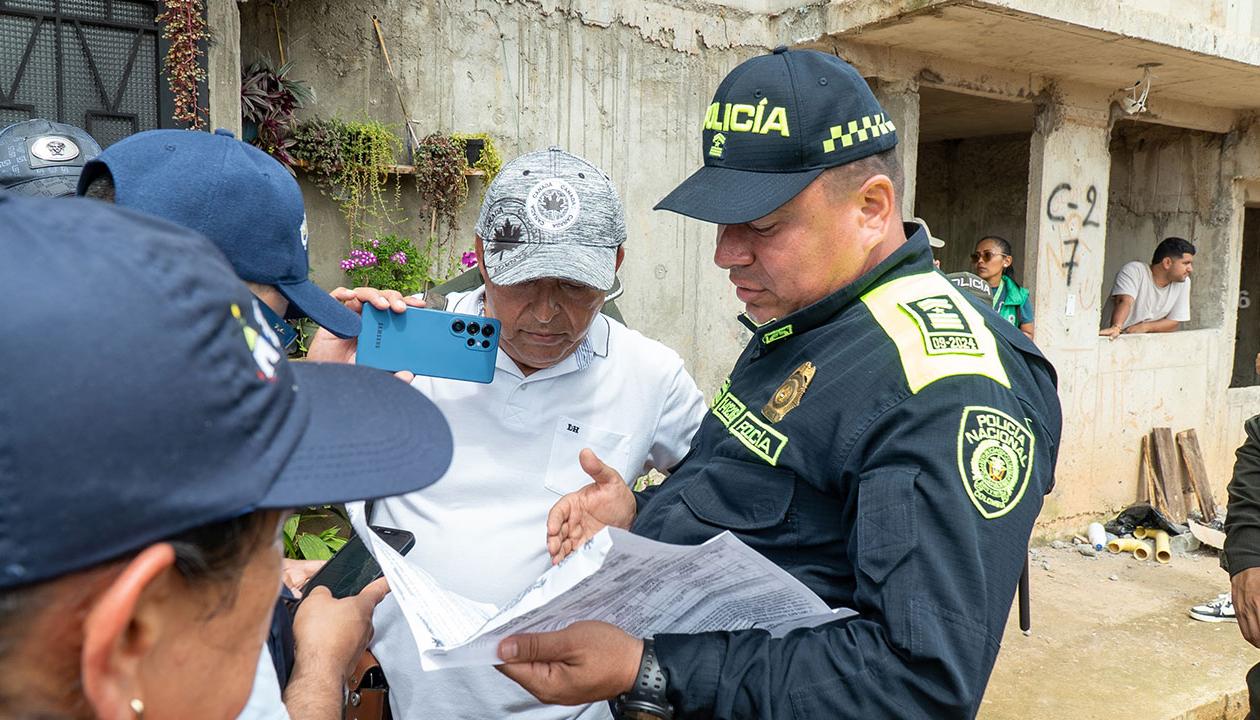 Policía restituyó el predio Sauces II.