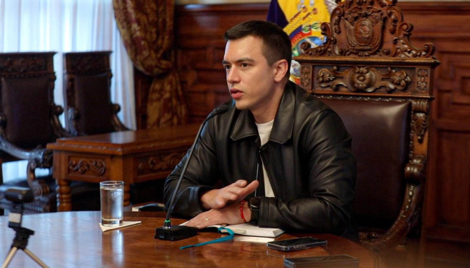 El presidente de Ecuador, Daniel Noboa.