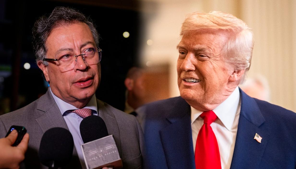 Gustavo Petro y Donald Trump.
