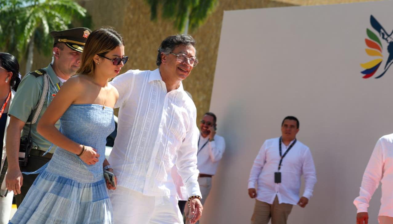 El Presidente Gustavo Petro y su hija Antonella.