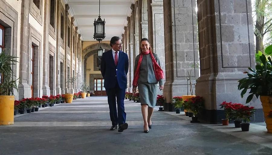 Gustavo Petro y Claudia Sheinbaum. 