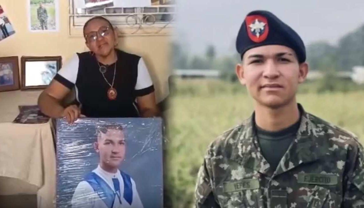 Leny García, mamá del soldado Víctor Hugo Yepes.