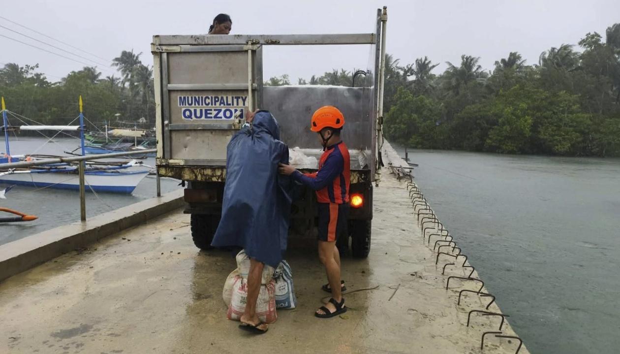 Momento de la evacuación.