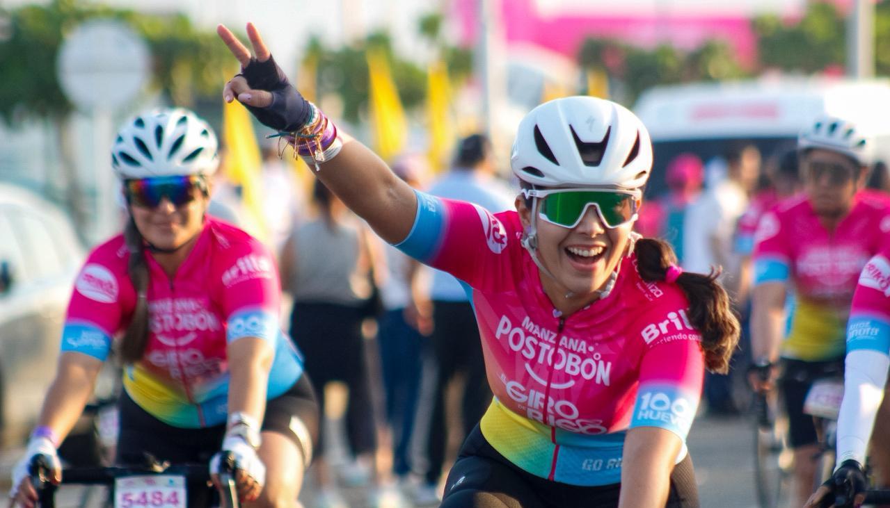 Una participante feliz en el Giro de Rigo.