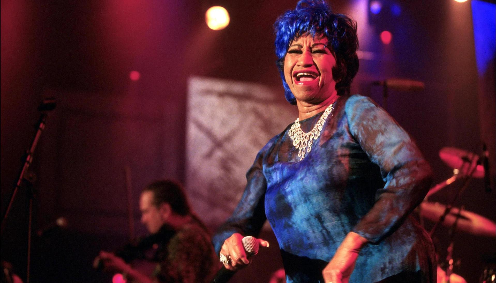 La cantante cubana Celia Cruz. 