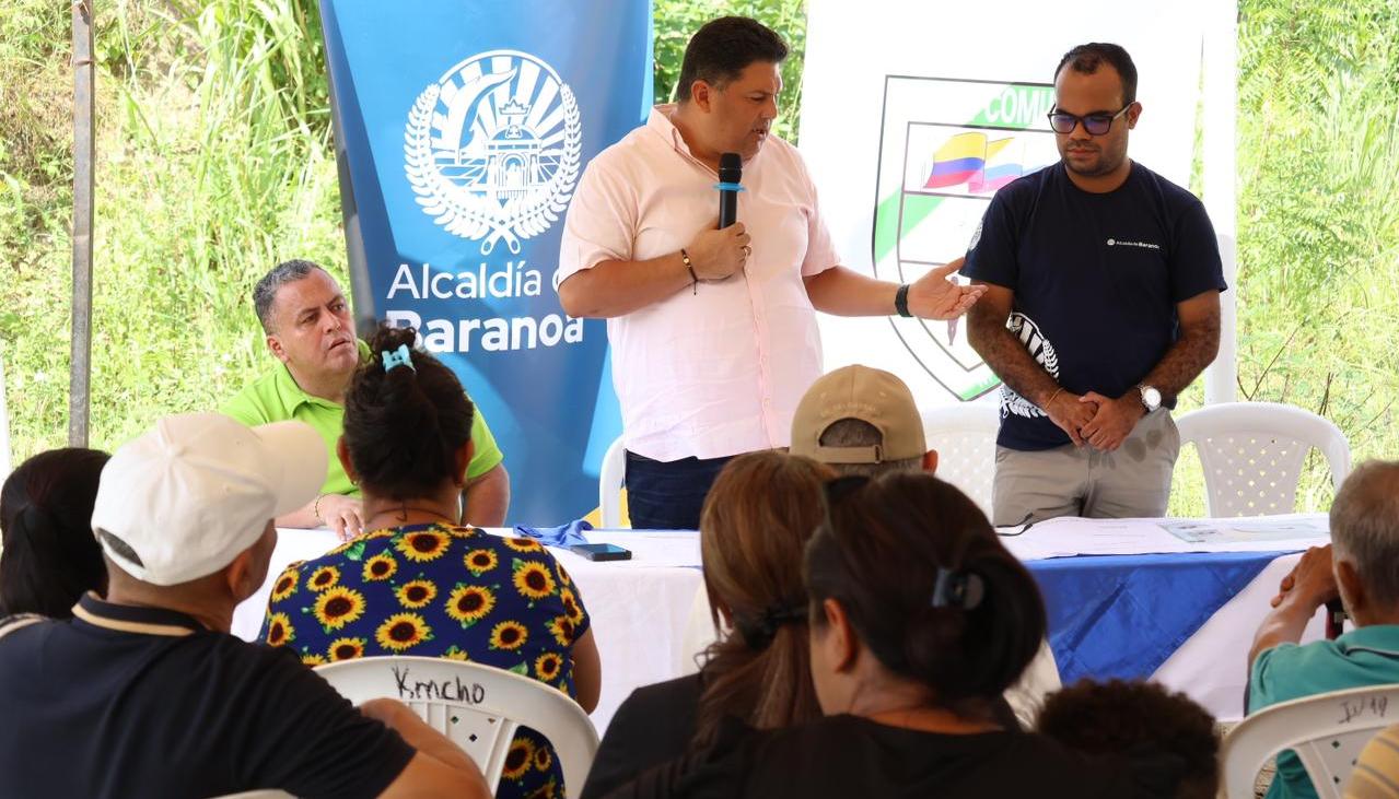 El alcalde de Baranoa, Édinson Palma, durante la presentación del proyecto. 