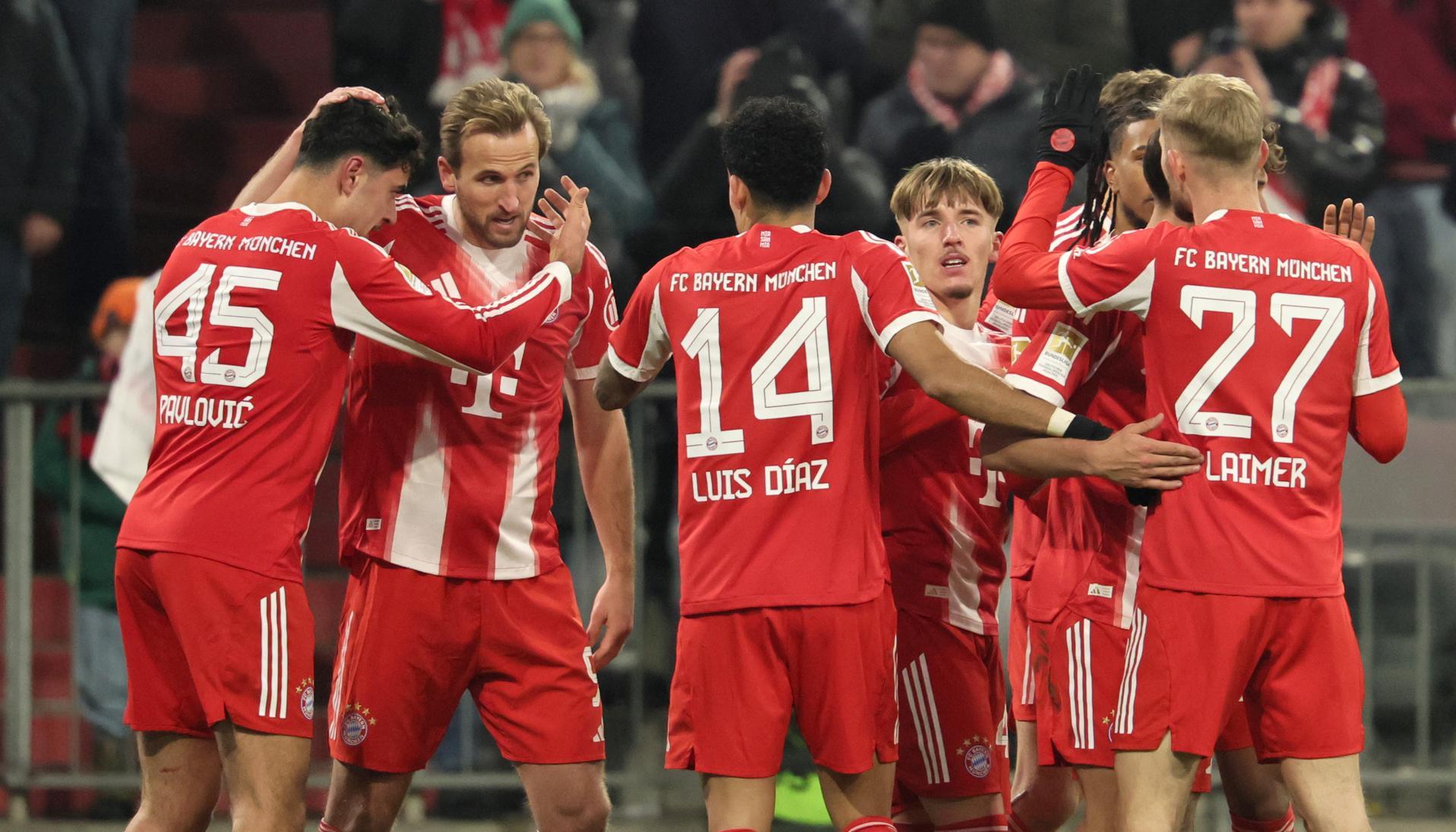 Jugadores del Bayern Múnich celebrando uno de los goles.