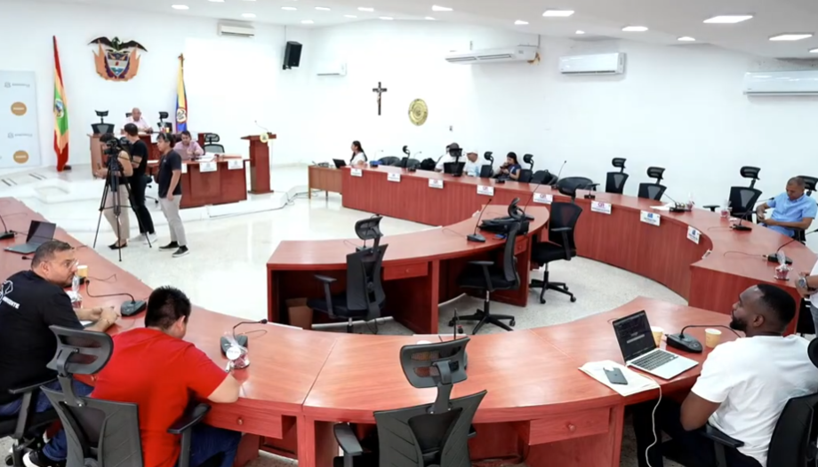 Aspecto de la sesión del Concejo de Barranquilla.