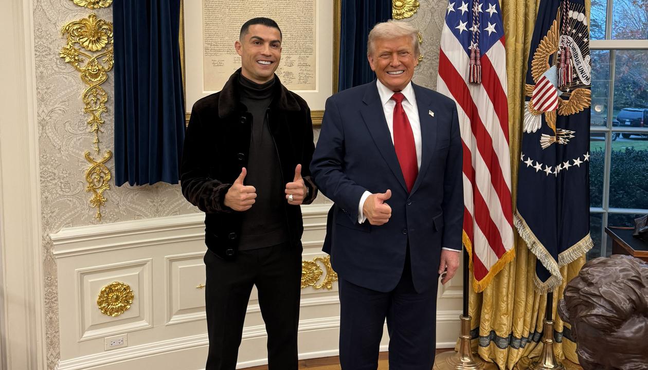 Cristiano Ronaldo y Donald Trump. 