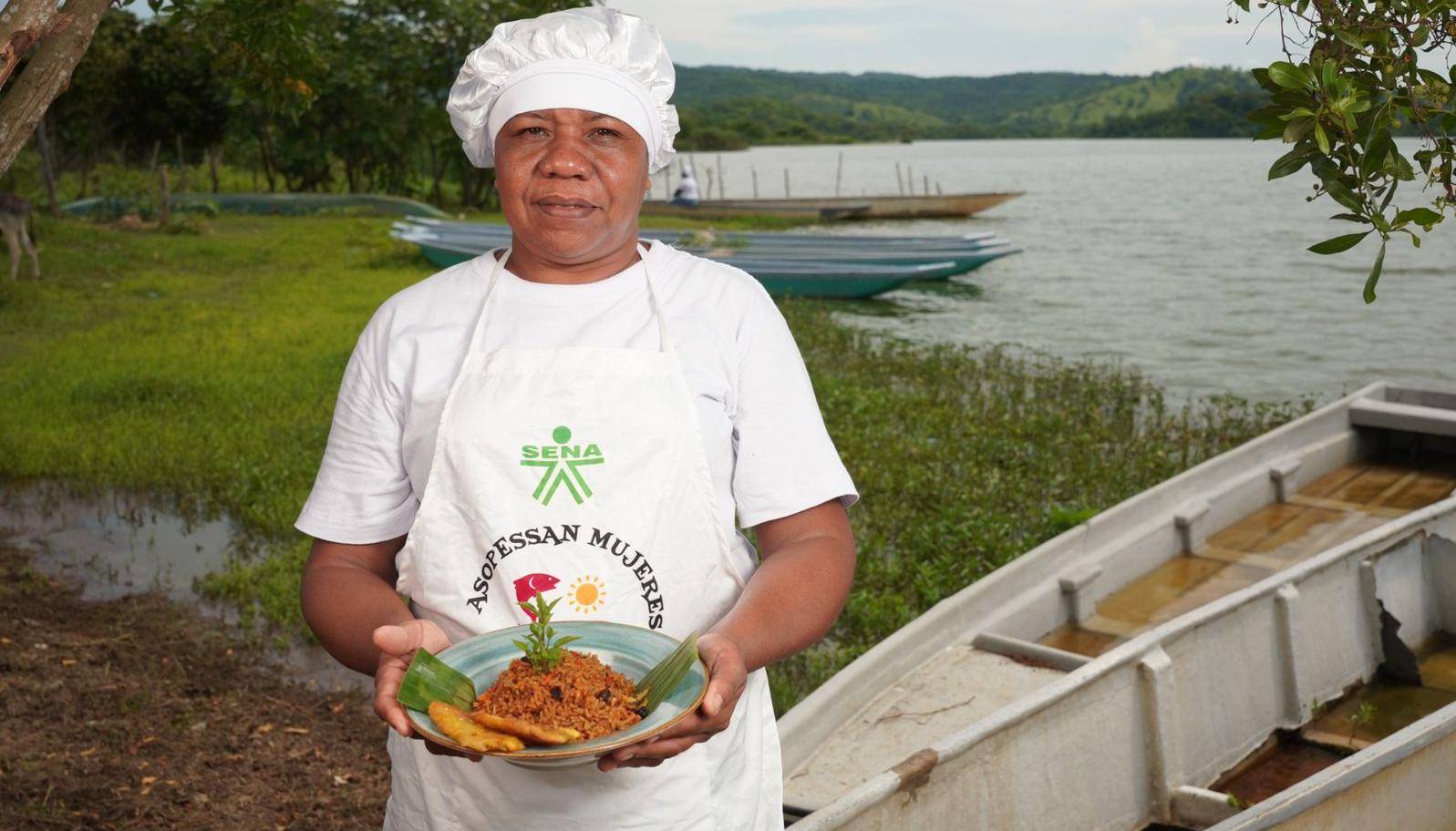 Matronas del festival que exaltan la cocina. 