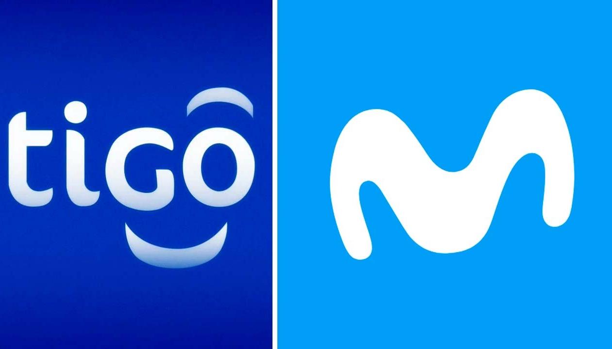 Logos de Tigo y Movistar. 