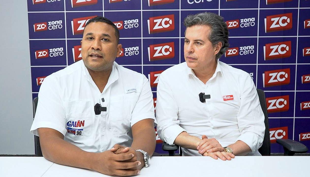 El candidato al Senado, Oscar David Galán y el precandidato presidencial Juan Manuel Galán.