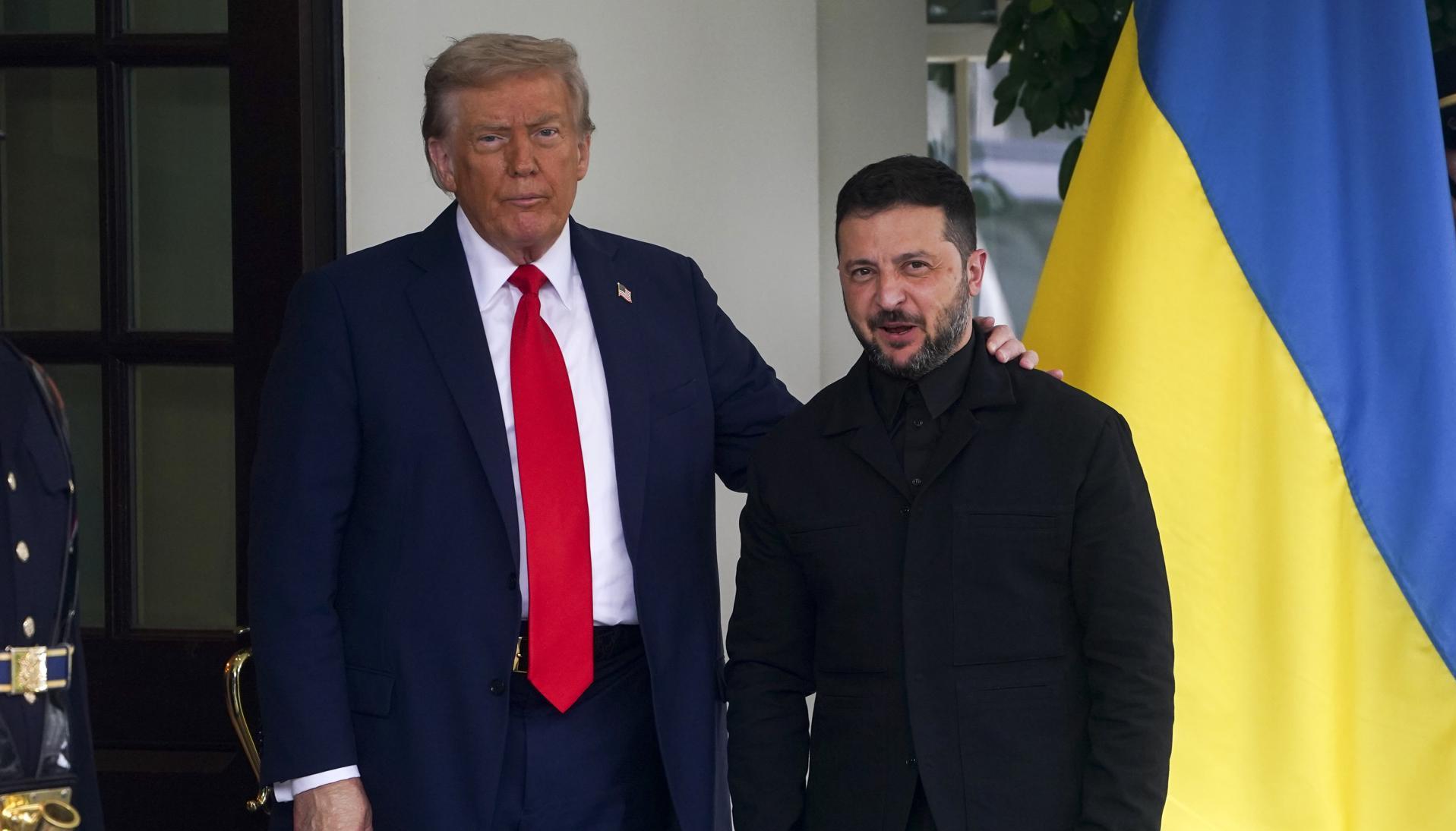 El presidente estadounidense, Donald Trump y su homólogo ucraniano, Volodimir Zelenski.