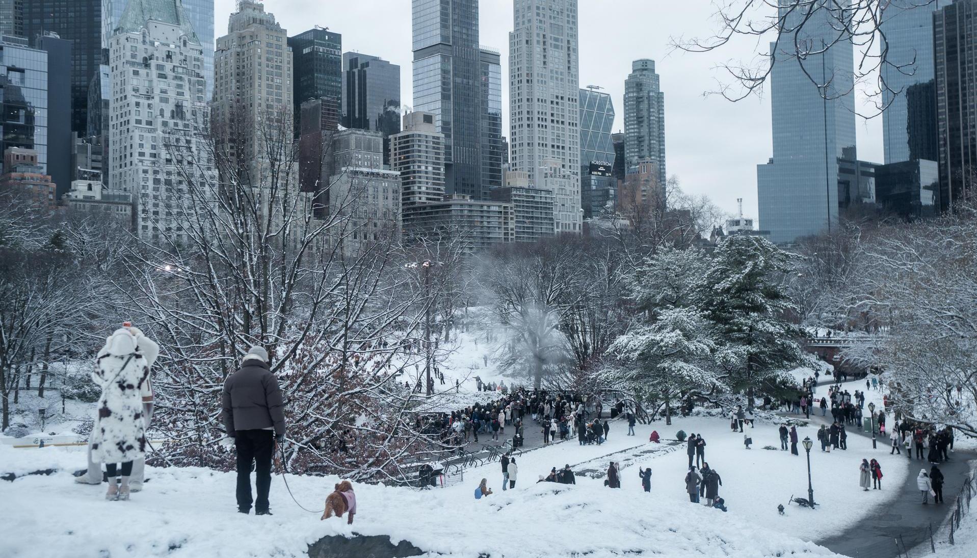 Aspecto de Nueva York ante el temporal invernal. 