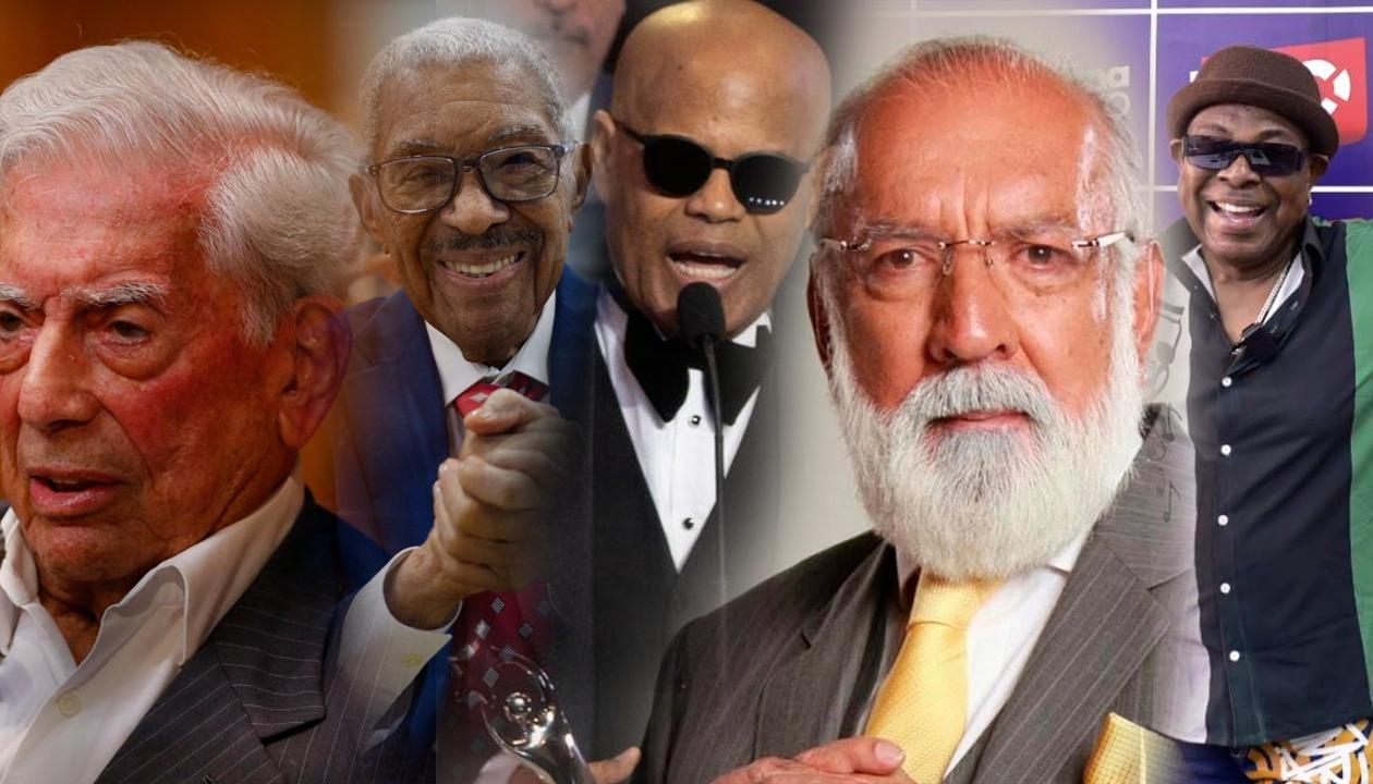 Mario Vargas Llosa, Rafael Ithier, Rubby Pérez, Gustavo Angarita y Wilson Manyoma