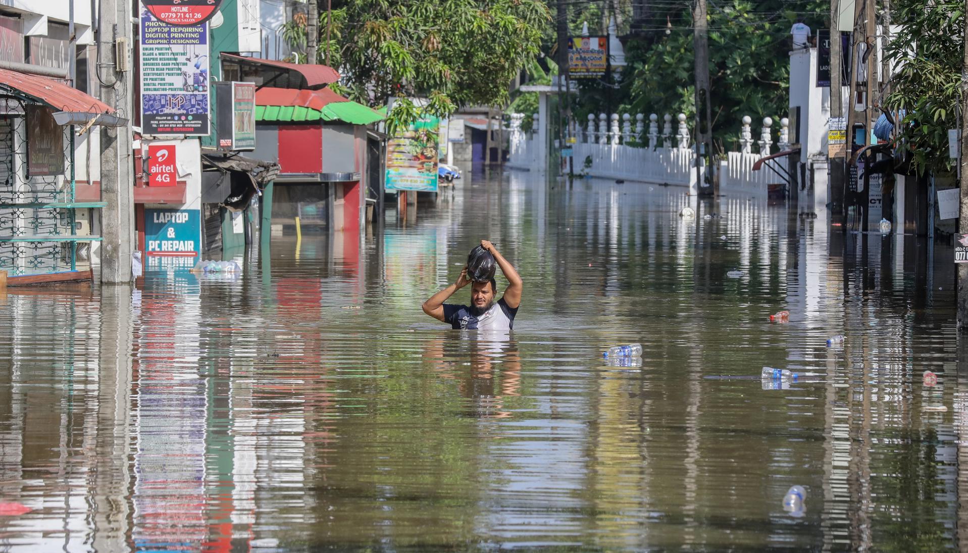 Inundaciones en Sri Lanka.