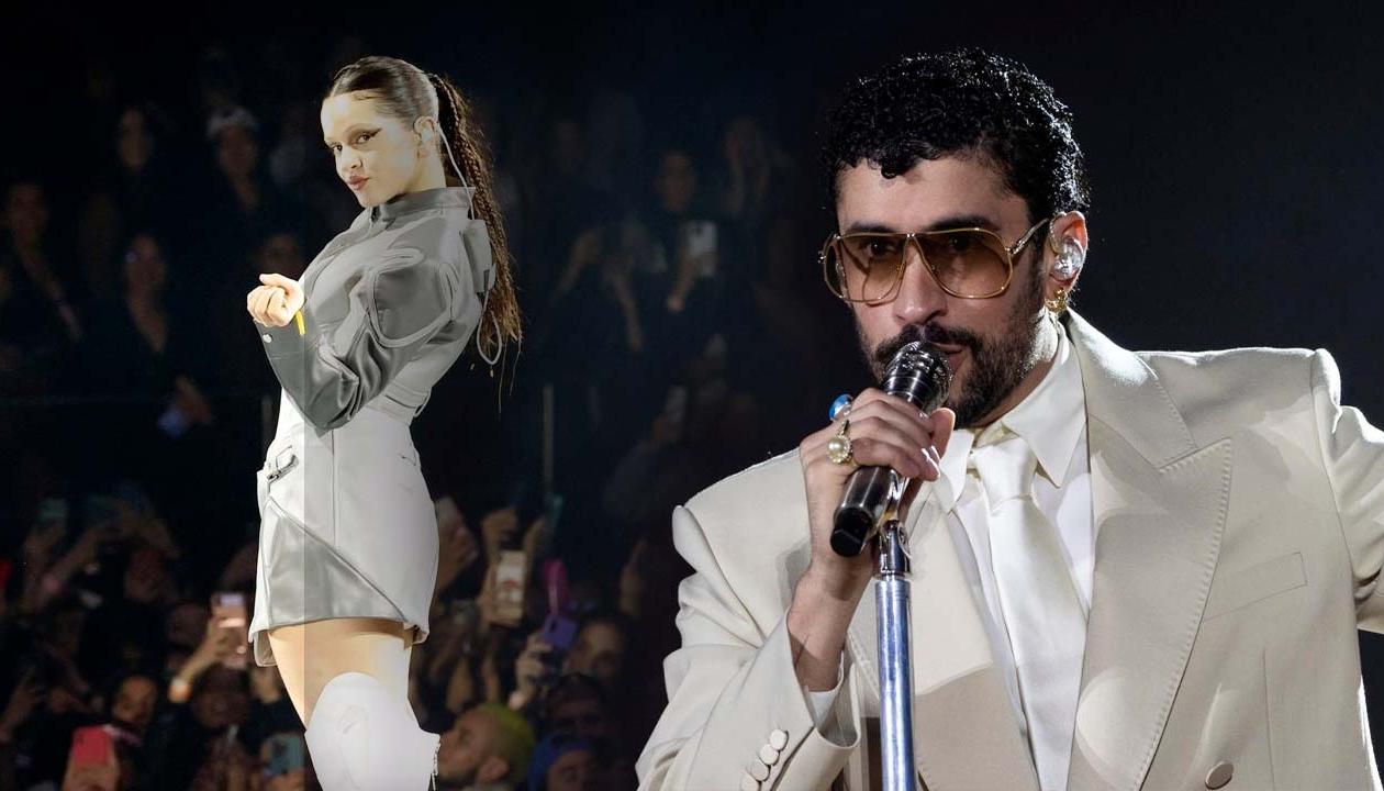 Los artistas Rosalía y Bad Bunny.