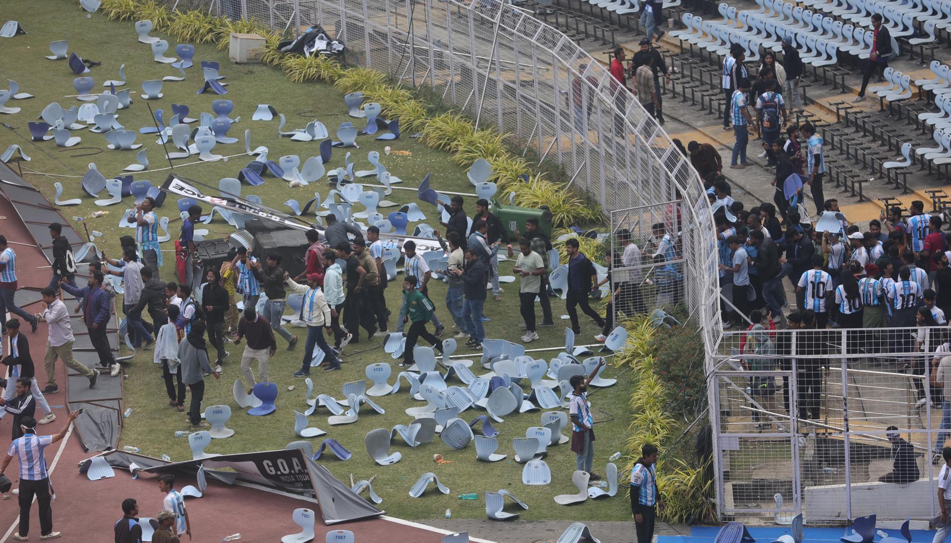 Disturbios en el estadio Salt Lake.