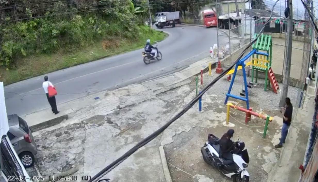 Momento en que ocurrió el accidente. 