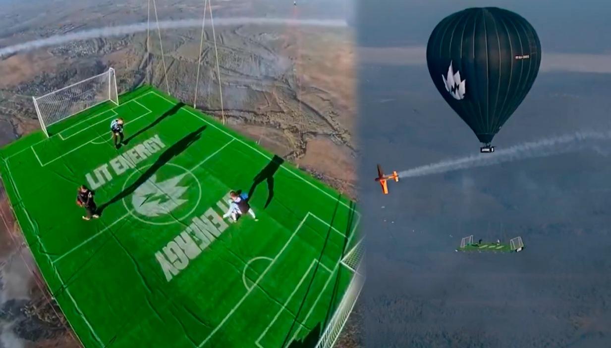 Cancha de fútbol a 1.800 metros de altura.