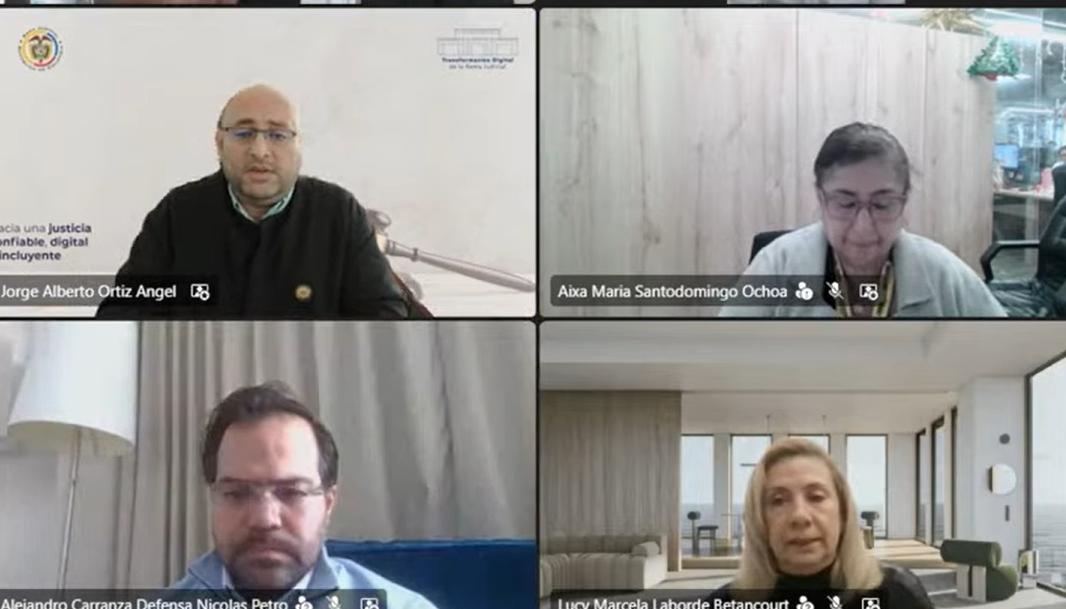 Imagen de la audiencia de Nicolás Petro.