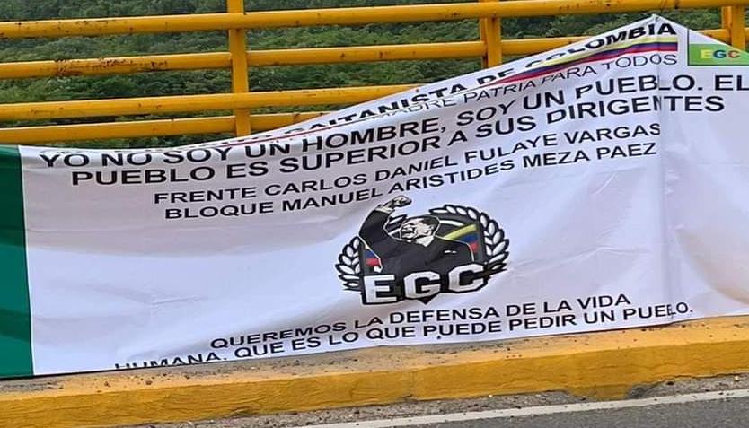 Banderas del 'Clan del Golfo', en Atlántico
