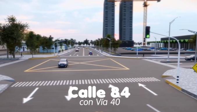 Así quedará la nueva vía que conectará la calle 84 con el Gran Malecón. 
