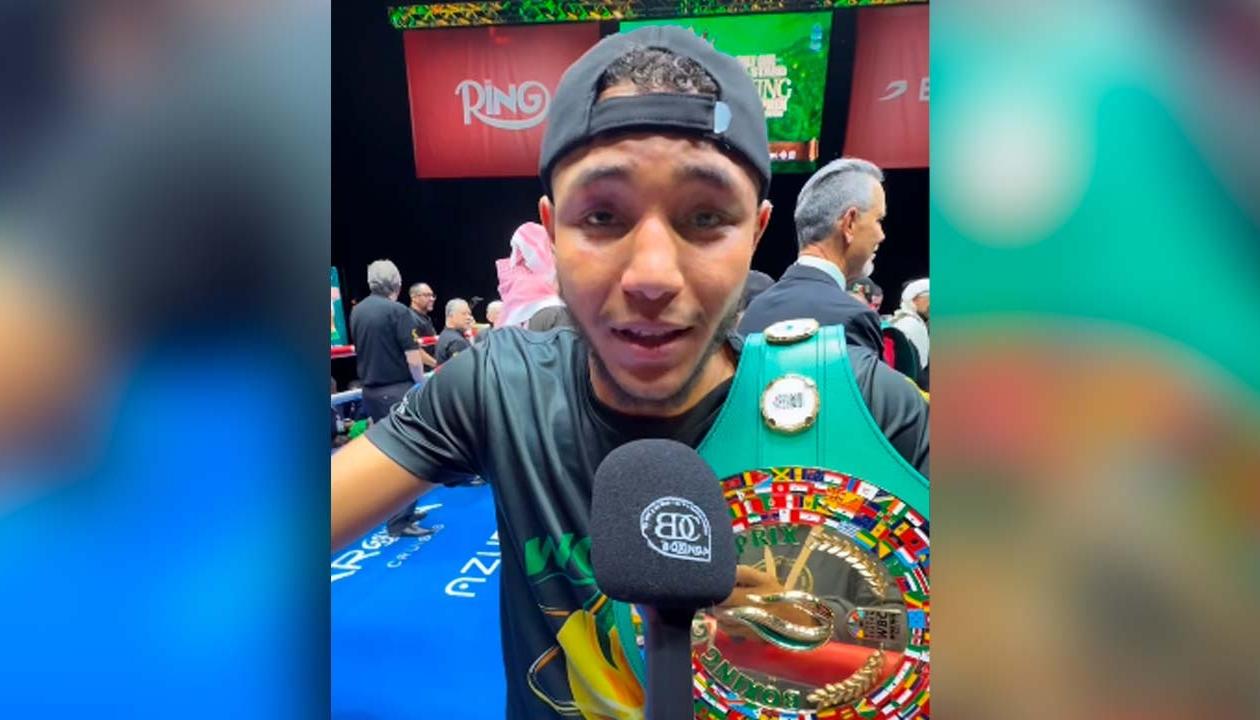 Carlos Utria tras resultar campeón. 