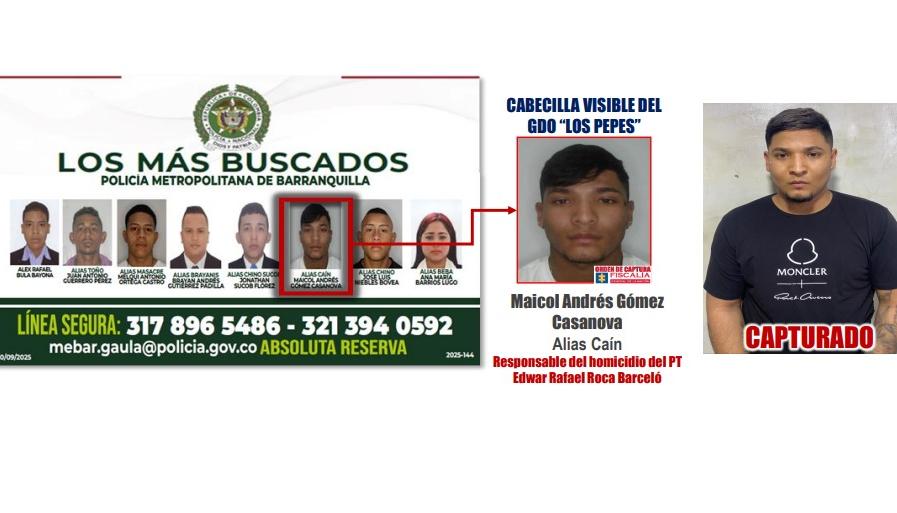 Maicol Andrés Gómez, alias ‘Caín’.