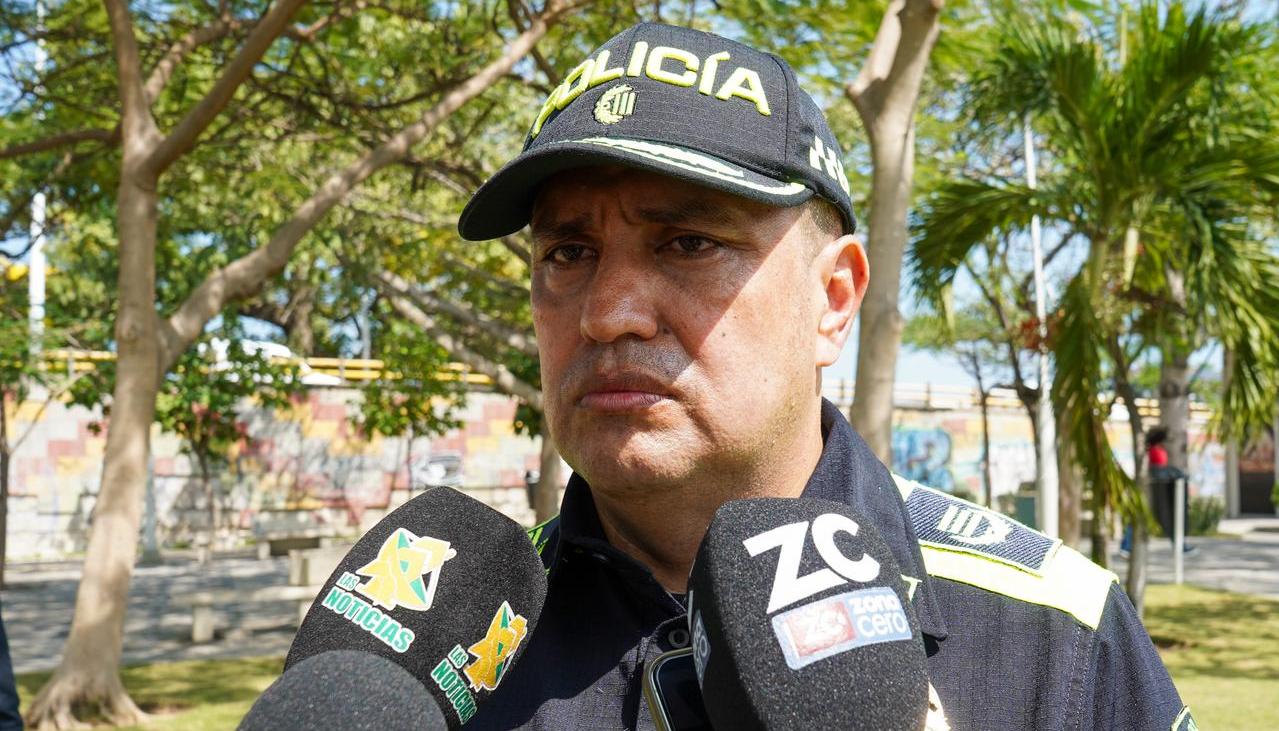Coronel Eddy Javier Sánchez Sandoval, comandante del Departamento de Policía Atlántico.