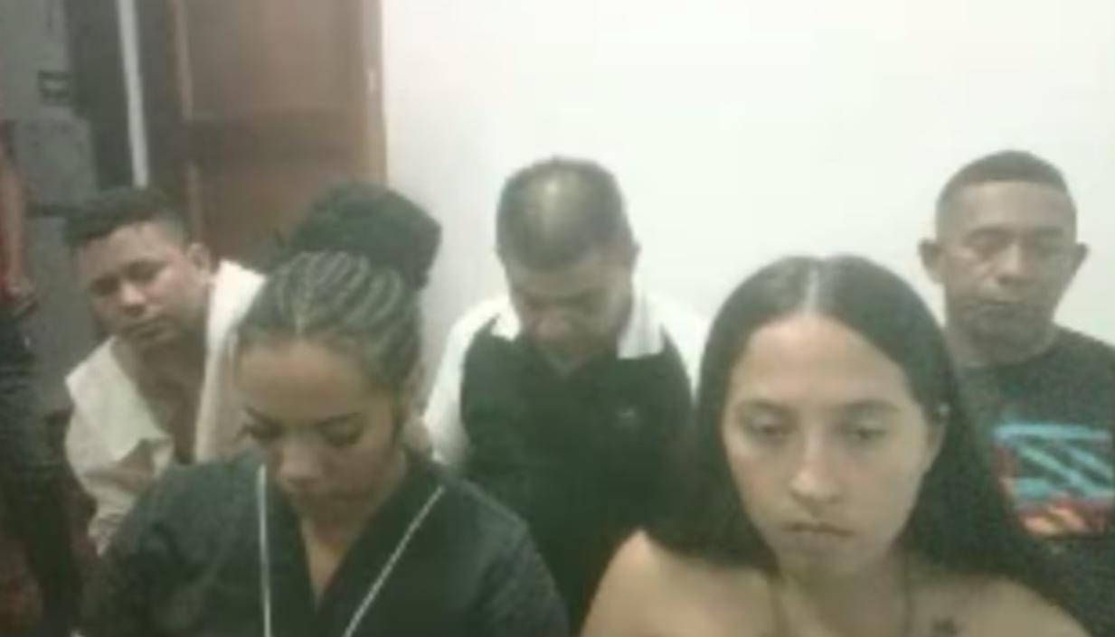 Cuatro de los cinco capturados durante la audiencia de legalización de captura. 