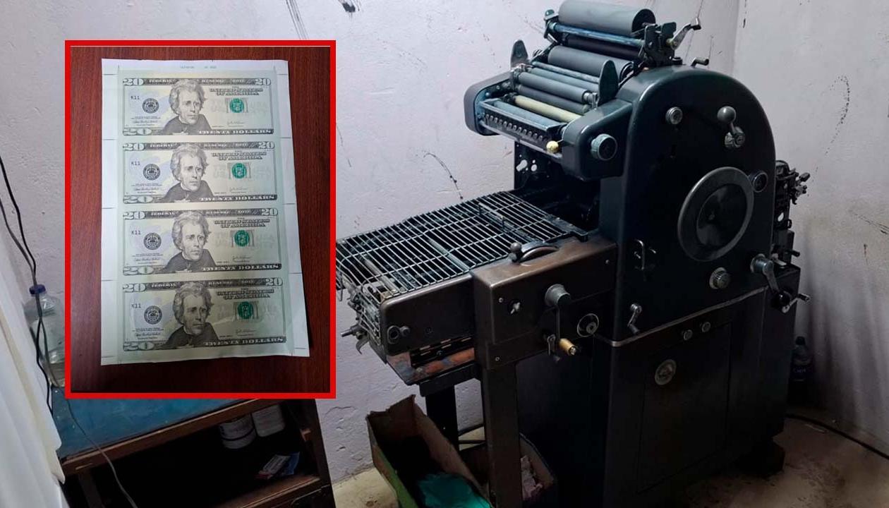 Fábrica de dólares falsos desmantelada. 