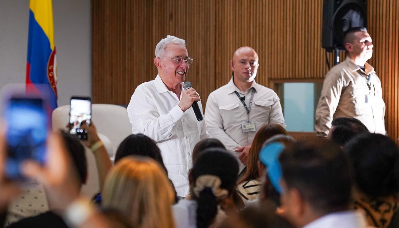 El expresidente Álvaro Uribe en Barranquilla.