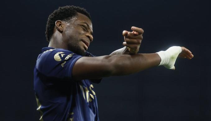 Jhon Jader Durán celebrando su gol.