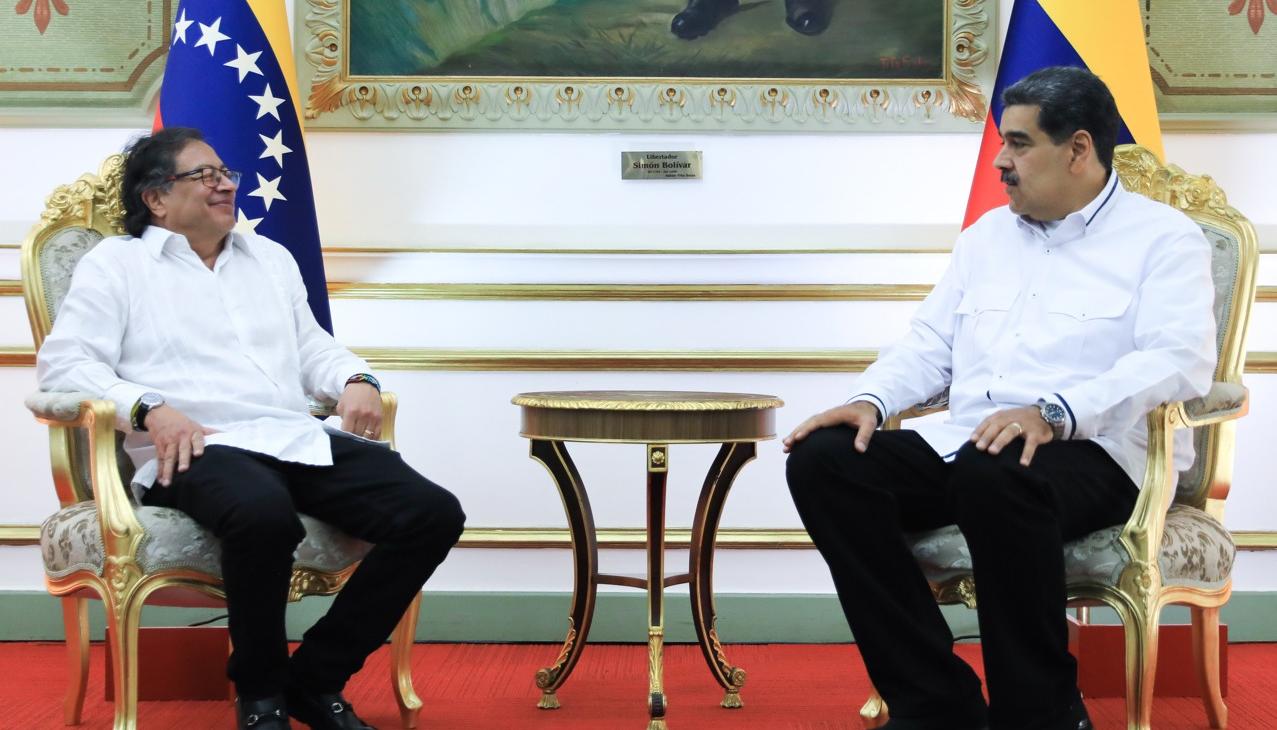Gustavo Petro y Nicolás Maduro.