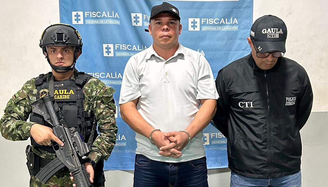 Jheisson Jair Mercado Rangel en poder de las autoridades.