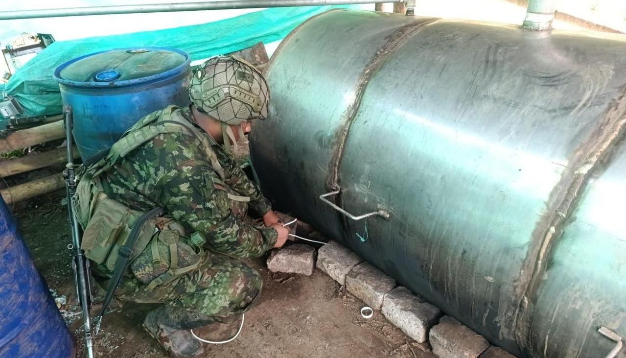 Laboratorio para la producción de clorhidrado de cocaína.
