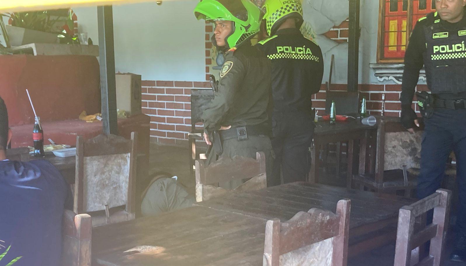 Lugar en donde fue abatido el presunto delincuente.