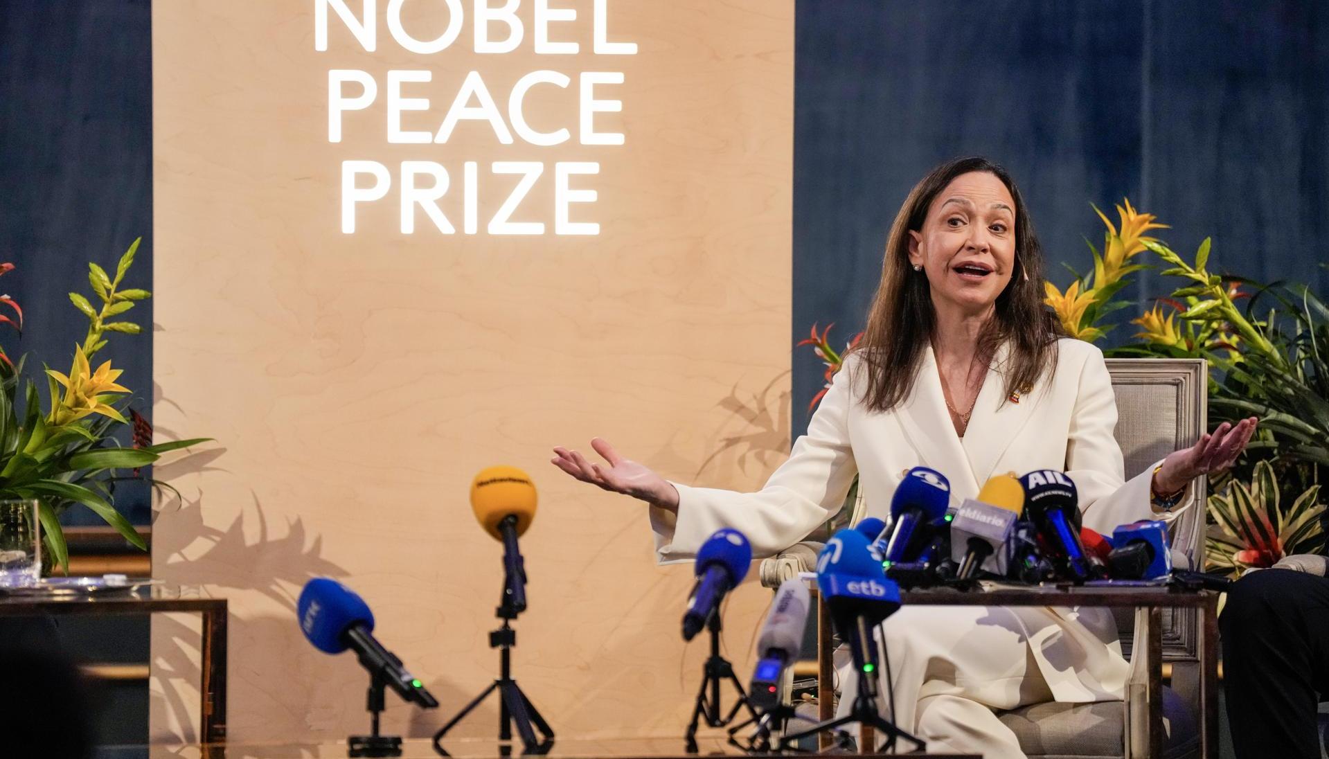 María Corina Machado, Premio Nobel de la Paz.