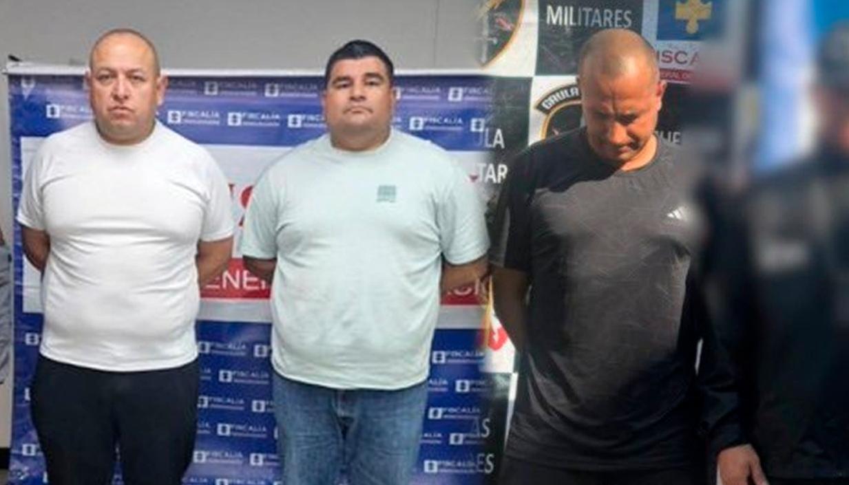 Tres de los militares judicializados. 
