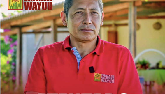 Misael Socarrás Ipuana, líder de la comunidad indígena Wayúu. 