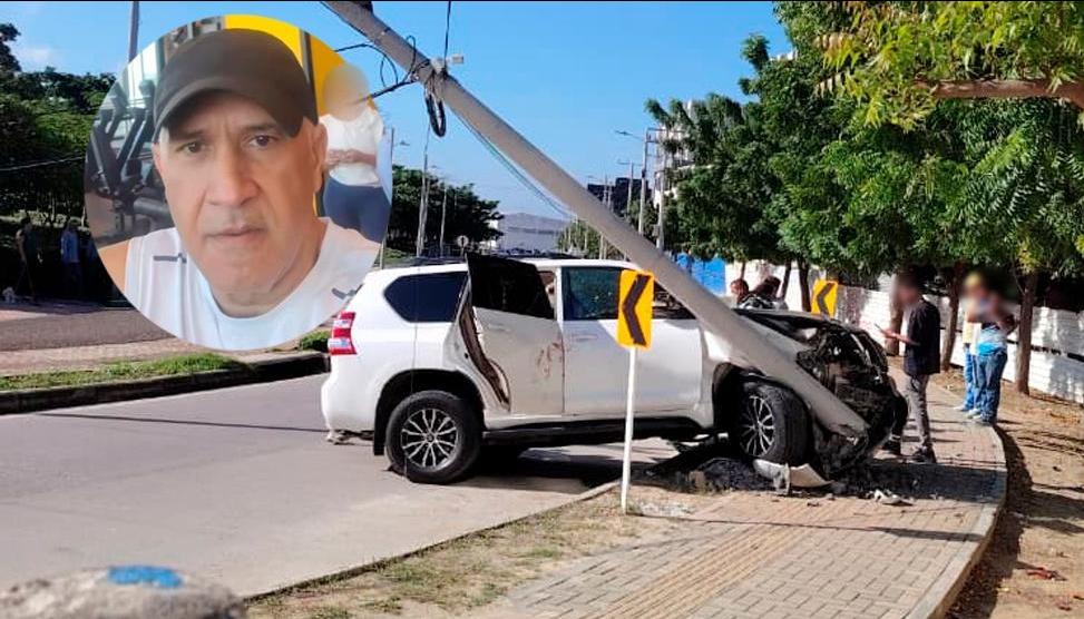 Néstor Moisés Santamaría Bastidas conducía la camioneta y perdió el control tras ser baleado. 